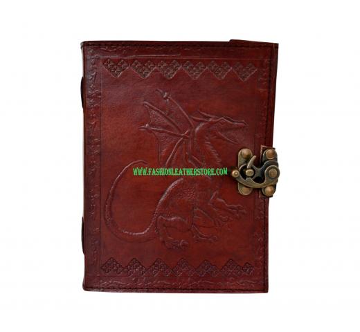 Dragon Leather Journal With Cord Personal Leather Diary Notepad Writing
